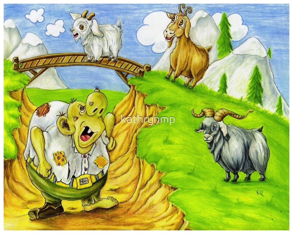 Three Billy Goats Gruff By Kathrynmp Redbubble   Flat,1000x1000,075,f.u4 