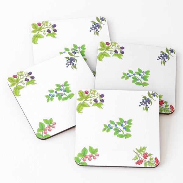 Item preview, Mixed Berry Branches - Blueberries, Blackberries, Wild Berries designed and sold by silviaol.