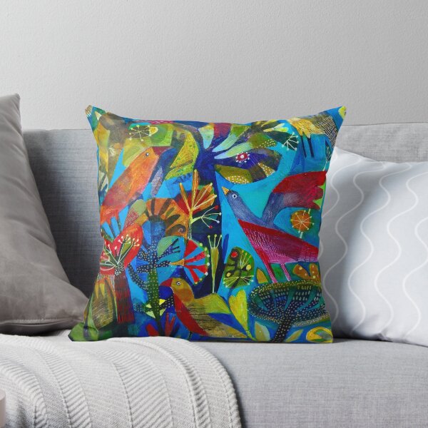 Bright garden. Throw Pillow
