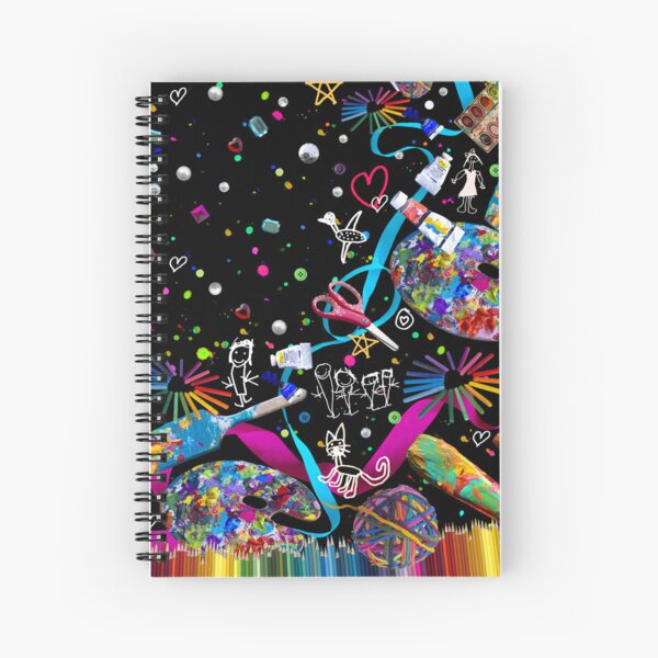 I'm Addicted. To Art Supplies Color Version Spiral Notebook for Sale by  km83