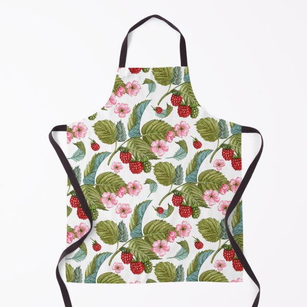Item preview, Raspberry Branches with Leaves and Flowers Pattern designed and sold by silviaol.