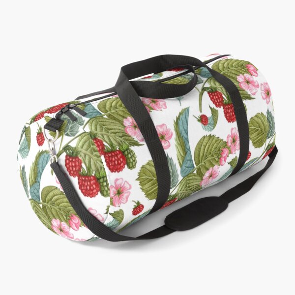 Item preview, Raspberry Branches with Leaves and Flowers Pattern designed and sold by silviaol.