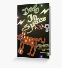 Dog In Space T-shirt Design Greeting Card