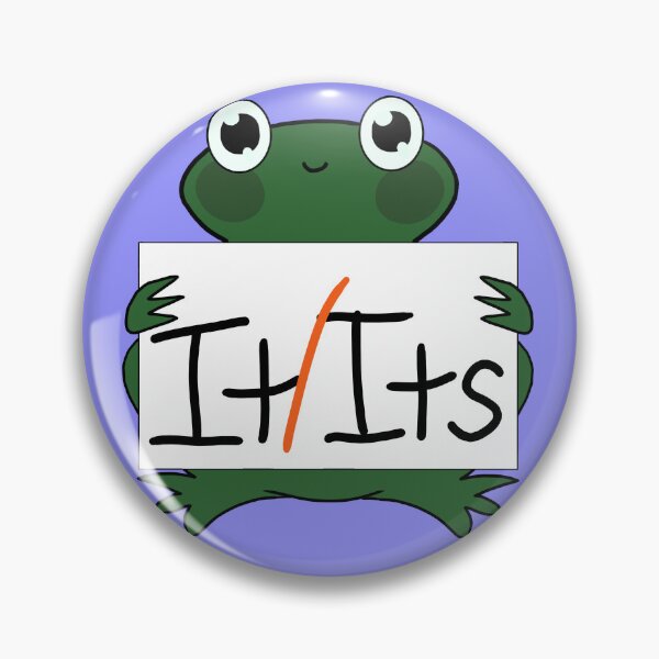 Item preview, It/Its Pronouns Pin Frog Neopronouns It designed and sold by Spell-the-Bee.