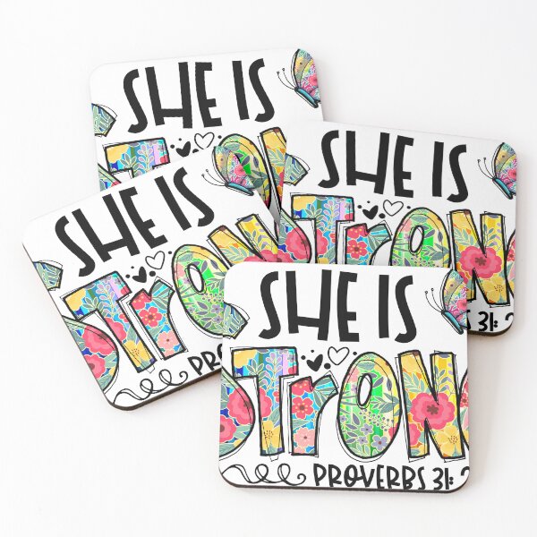 Item preview, She Is Strong Proverbs 31:25 designed and sold by MahGifts.