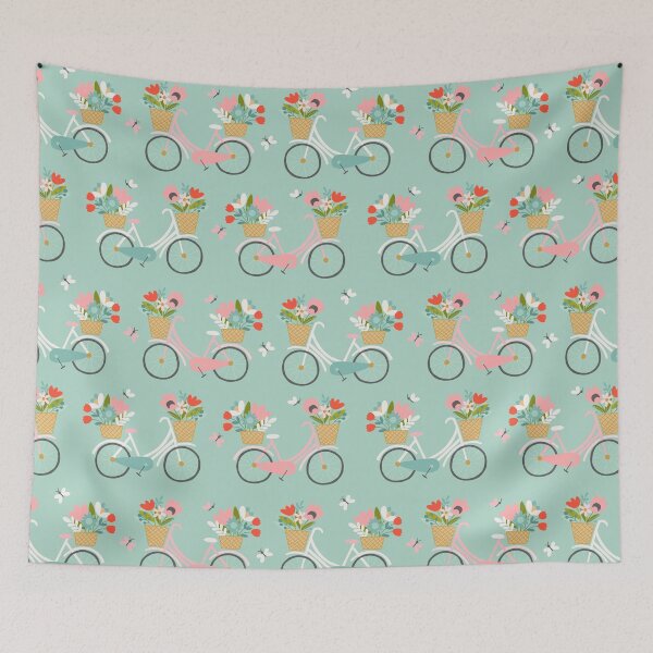 Item preview, Enjoy the Ride Bicycle on Aqua designed and sold by Heather Rosas.