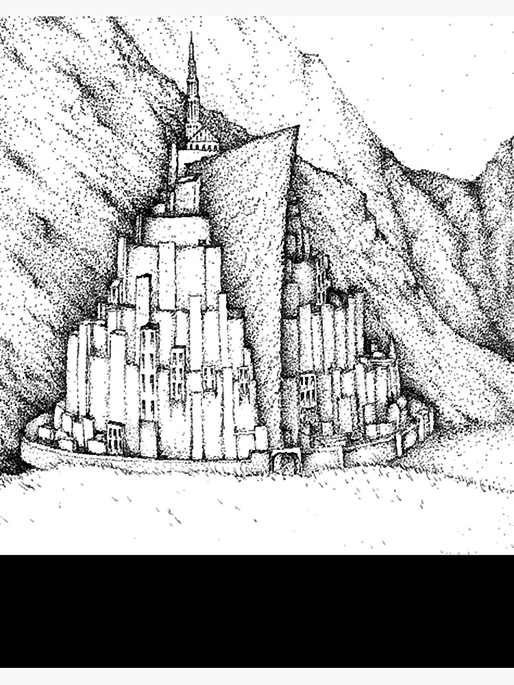 Minas Tirith gondor Illustration Tolkien Middle Earth 