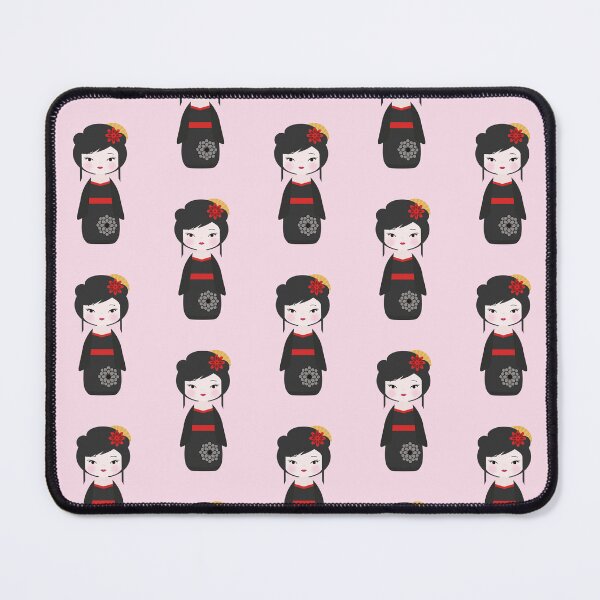 Item preview, Japanese Kokeshi Doll Black Pattern designed and sold by StudioShine.