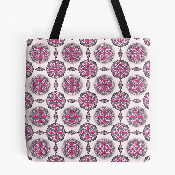 Item preview, Seamless pink octagon and flower mandala design designed and sold by MyMemoriesArts.