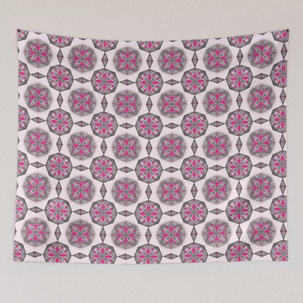 Item preview, Seamless pink octagon and flower mandala design designed and sold by MyMemoriesArts.
