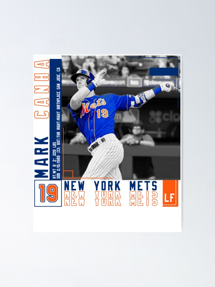 Mark Canha Baseball Paper Poster Mets 2