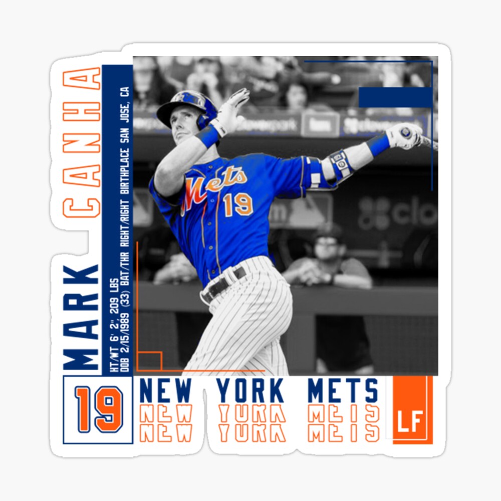 Mark Canha Baseball Paper Poster Mets 2