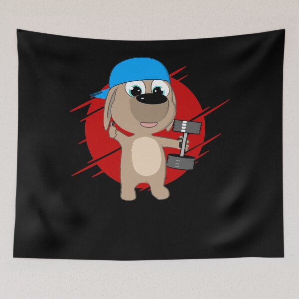Item preview, Puppy Fitness With Dumbbell T-Shirt designed and sold by ca7elinda.