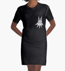 YoRHa - White Insignia - Corner print Graphic T-Shirt Dress