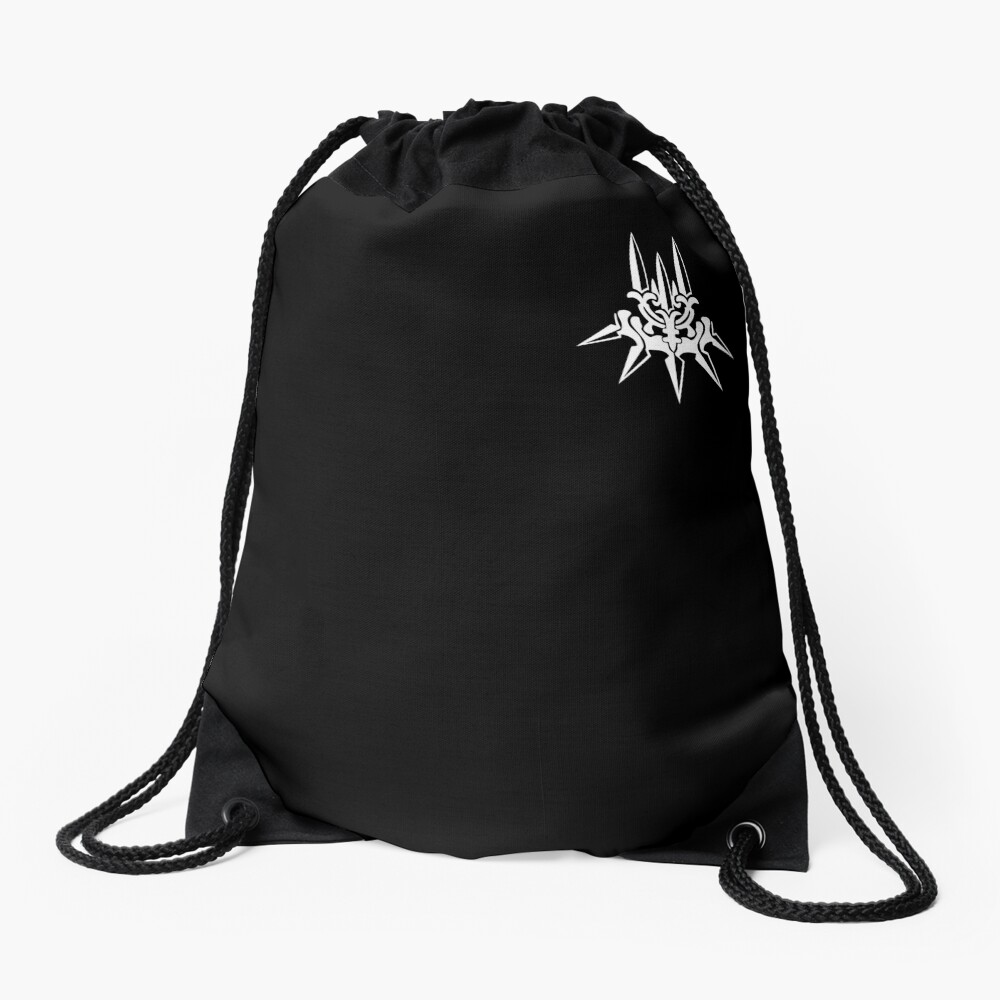 YoRHa - White Insignia - Corner print Drawstring Bag