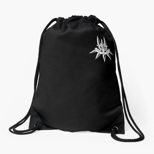 YoRHa - White Insignia - Corner print Drawstring Bag