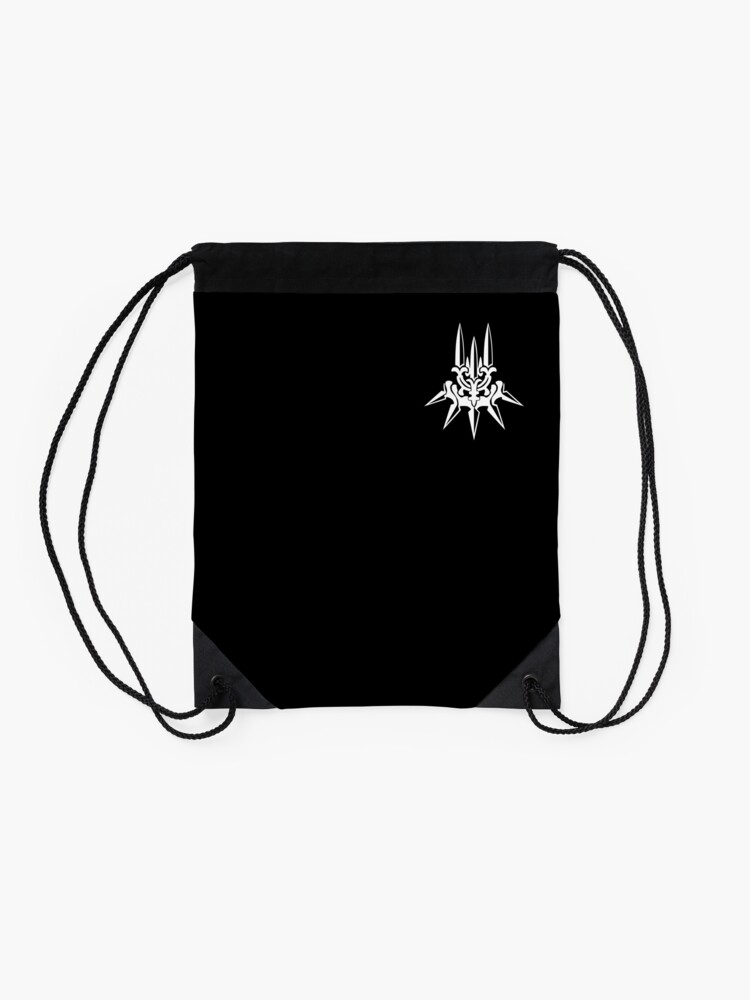 Alternate view of YoRHa - White Insignia - Corner print Drawstring Bag