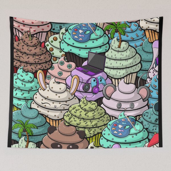 Item preview, Cartoon Cupcake Art designed and sold by NLDStudios.