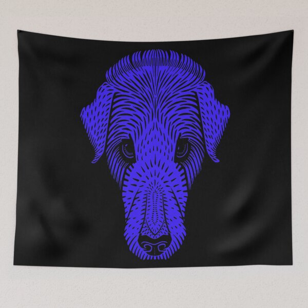 Item preview, Dog's Head with a Long Nose: Edited Dog's Head (1920) By Julie De Graag Color Blue with a Stretched Face and an Extended Snout designed and sold by TeachUrb.