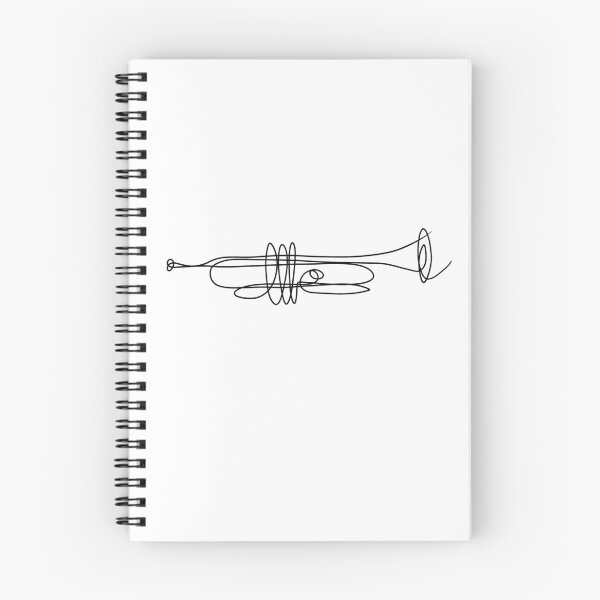 Item preview, One line trumpet drawing designed and sold by Opus 66.