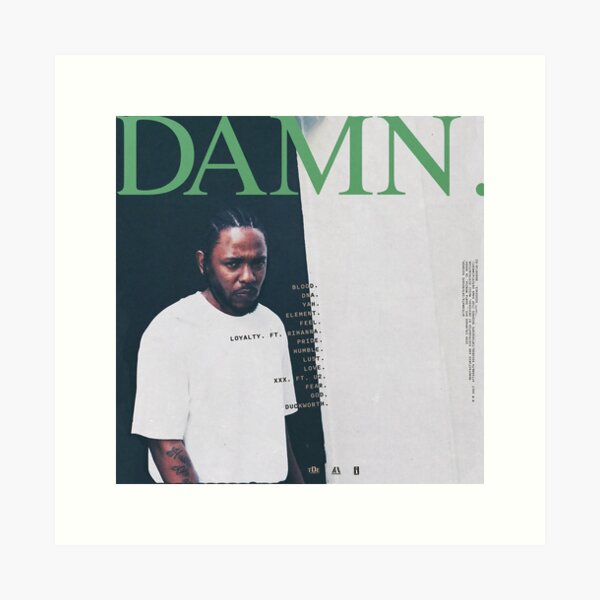 Kendrick Lamar DAMN Rap Album Cover Hip Hop HD Print Music Poster Wall  Decor