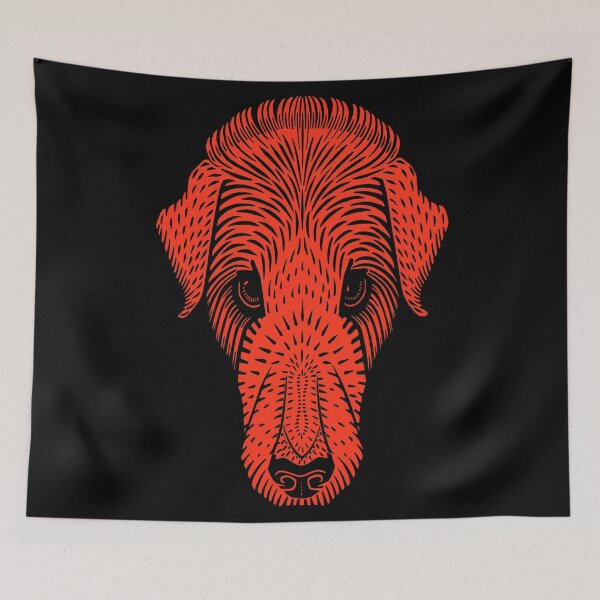 Item preview, Dog's Head with a Long Nose: Edited Dog's Head (1920) By Julie De Graag Color Red with a Stretched Face and an Extended Snout designed and sold by TeachUrb.