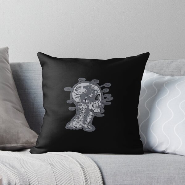 Item preview, Anatomical Skull Monochromatic Art Piece - Head Empty - Labelled Anatomy designed and sold by ahashemi-art.