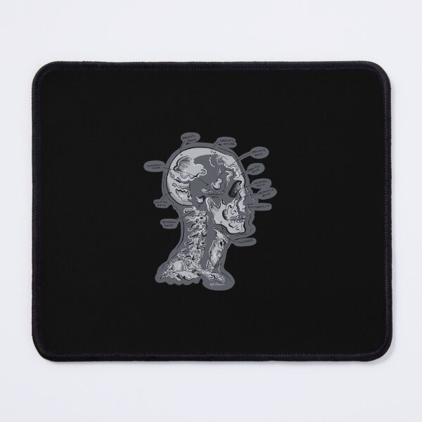 Item preview, Anatomical Skull Monochromatic Art Piece - Head Empty - Labelled Anatomy designed and sold by ahashemi-art.