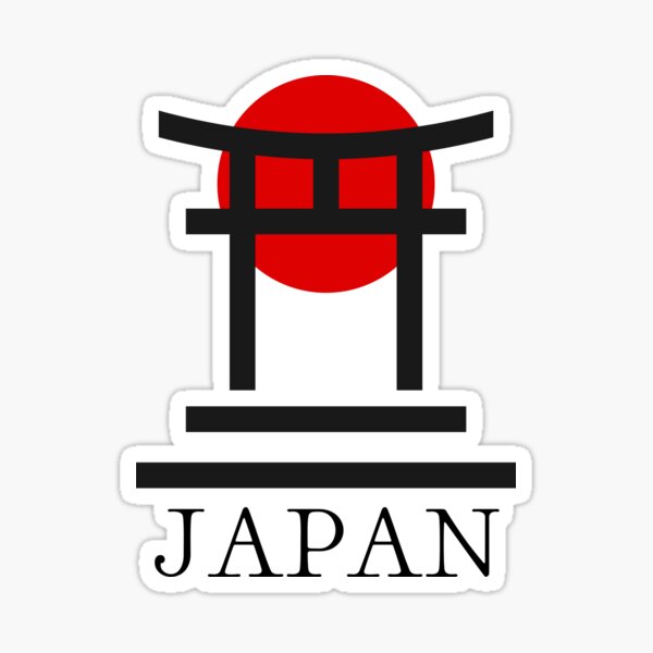 Round Japanese Flag Sticker Decal - Weatherproof - japan jpn jn circle
