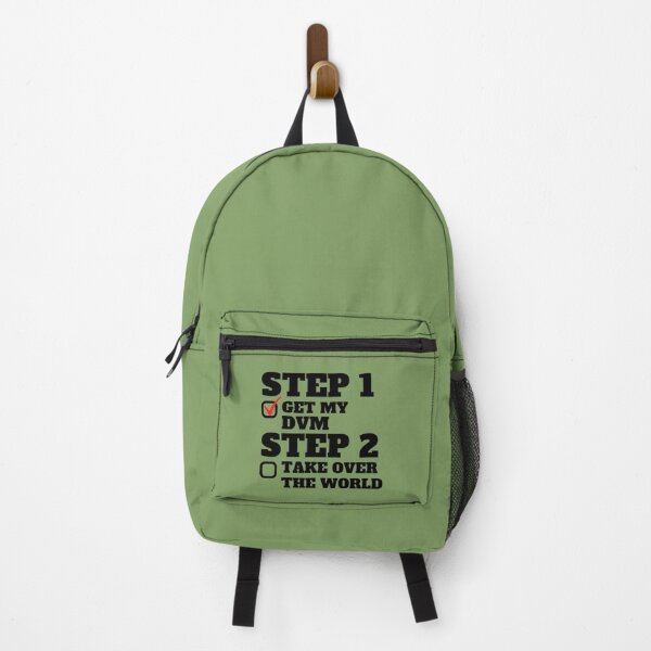 Item preview, Step 1 Get My DVM Step 2 Take Over The World Doctor of Veterinary Medicine Graduation designed and sold by StatelyTshirts.