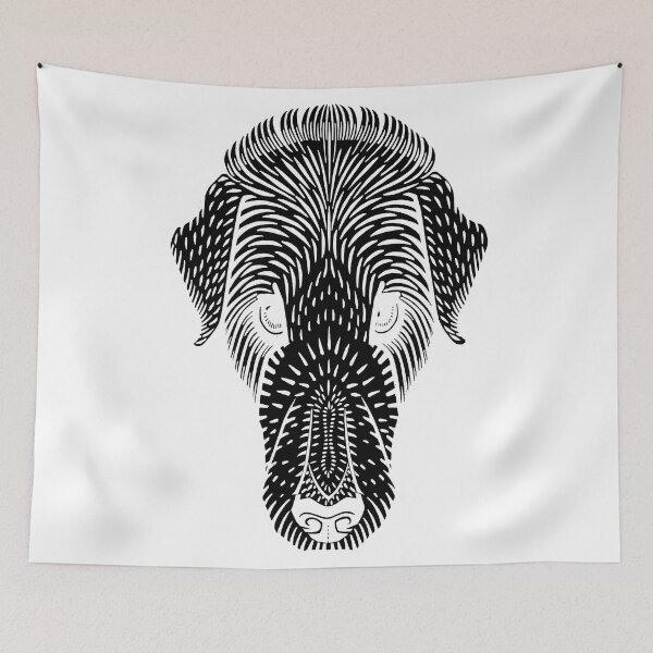 Item preview, Unique Artistic Dog's Head with a Long Nose: Edited Dog's Head (1920) By Julie De Graag Color Black with a Stretched Face and an Extended Snout designed and sold by TeachUrb.