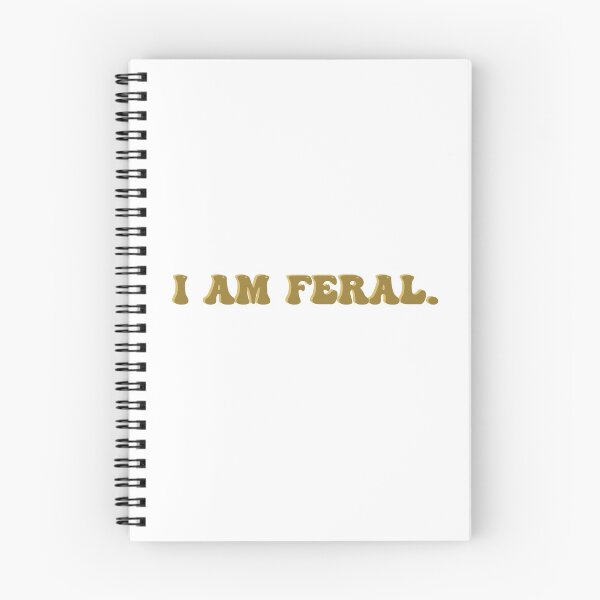 Item preview, I am feral text yellow designed and sold by thesofiaarchive.