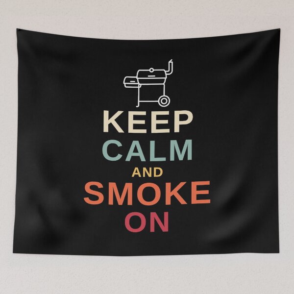 Item preview, Keep Calm and Smoke On - Funny BBQ designed and sold by MacAndMoose.