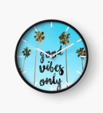 Good LA Vibes Only #redbubble Clock