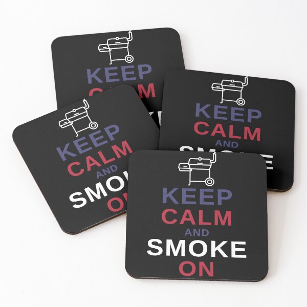 Item preview, Keep Calm and Smoke On - Funny BBQ designed and sold by MacAndMoose.