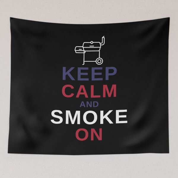 Item preview, Keep Calm and Smoke On - Funny BBQ designed and sold by MacAndMoose.