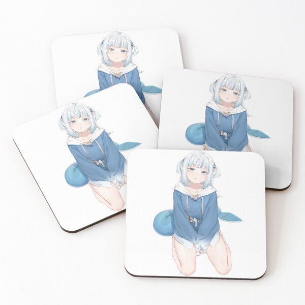 Item preview, Gawr Gura Hololive English Holomyth Vtuber Virtual Youtuber Blue Hair Shark Cute Anime Girl Thighs designed and sold by Risumu.