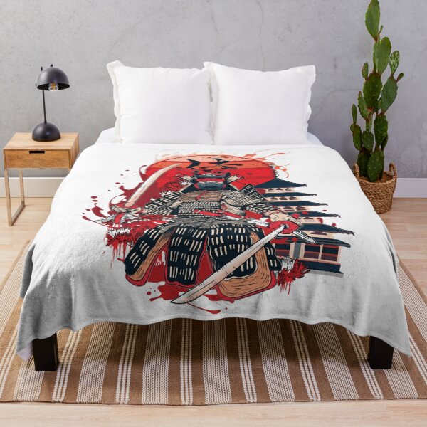 Item preview, Japanese Samurai In A Red Sunset Background designed and sold by Hodkiewicz202.