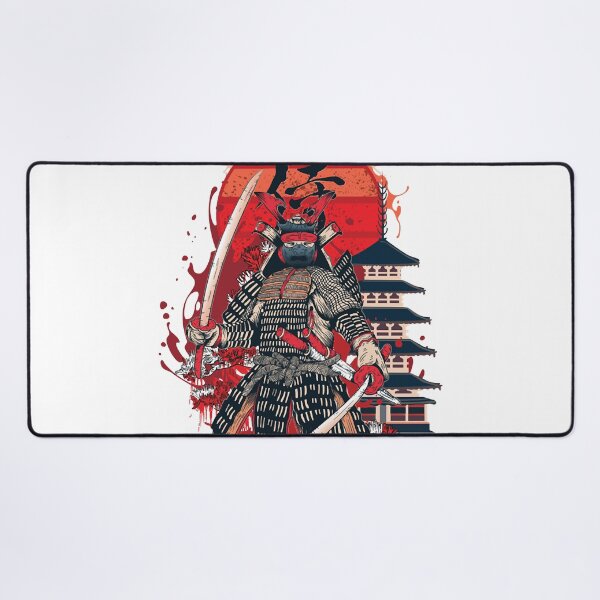 Item preview, Japanese Samurai In A Red Sunset Background designed and sold by Hodkiewicz202.