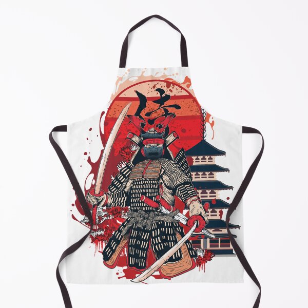 Item preview, Japanese Samurai In A Red Sunset Background designed and sold by Hodkiewicz202.