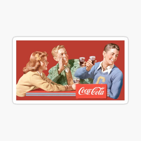 12/" YELLOW MILK AND FACE DECAL COOLERS SODA POP MACHINE
