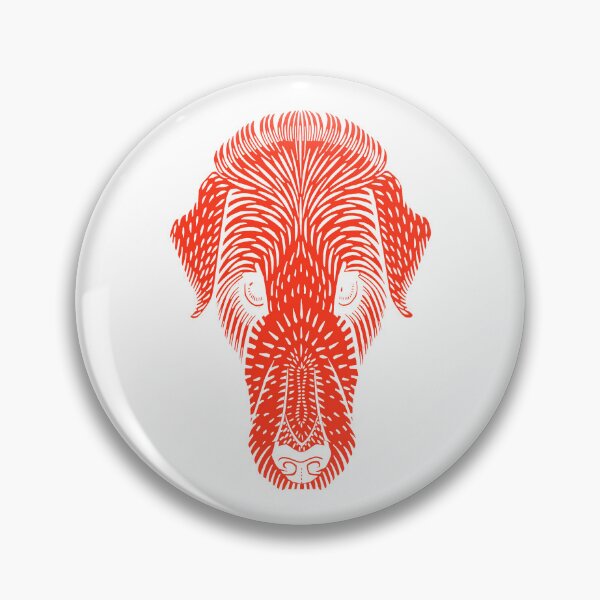 Item preview, Unique Artistic Dog's Head with a Long Nose: Edited Dog's Head (1920) By Julie De Graag Color Red with a Stretched Face and an Extended Snout designed and sold by TeachUrb.