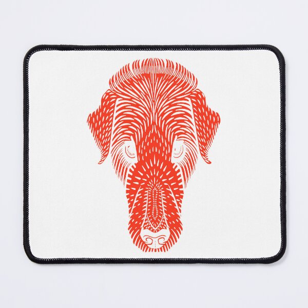 Item preview, Unique Artistic Dog's Head with a Long Nose: Edited Dog's Head (1920) By Julie De Graag Color Red with a Stretched Face and an Extended Snout designed and sold by TeachUrb.