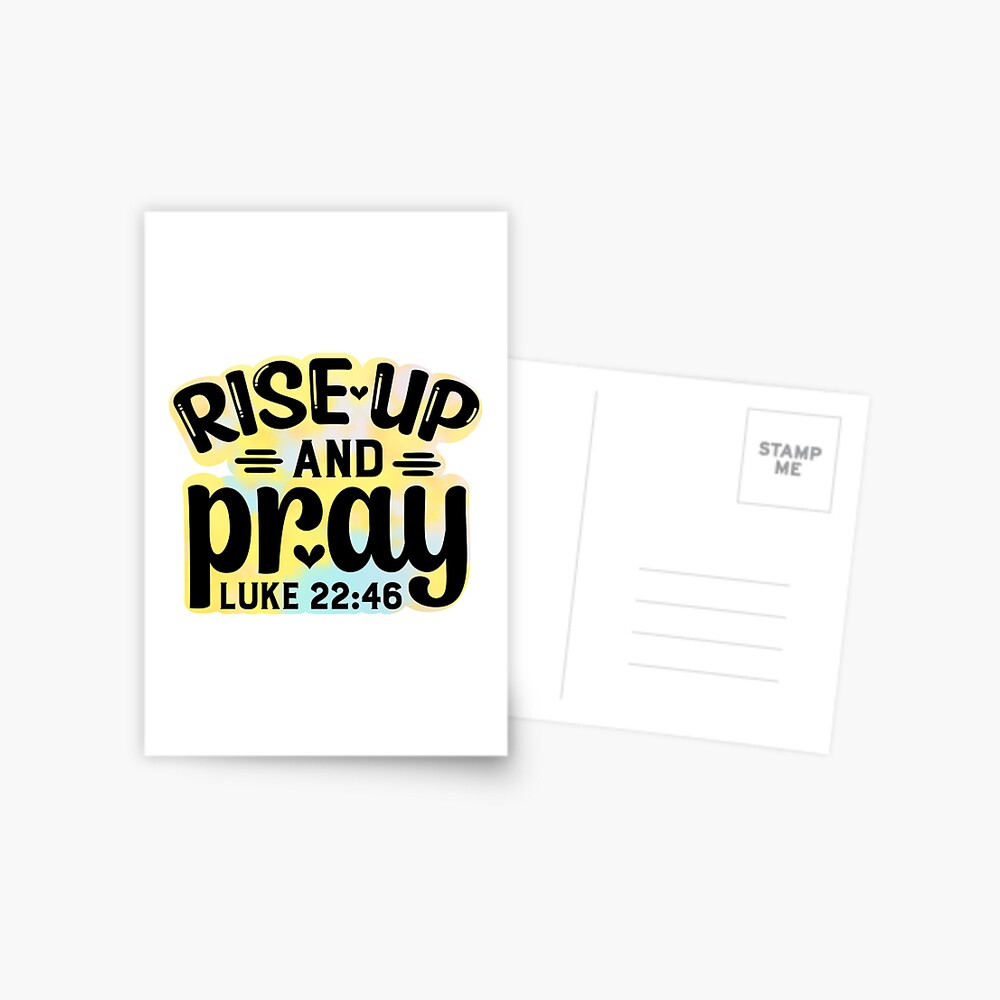 Rise Up and Pray Scripture Quote Classic Round Sticker, Zazzle