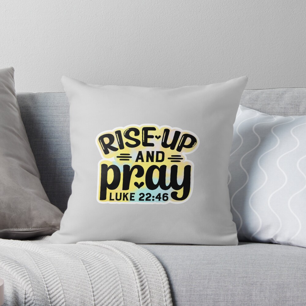 Rise Up and Pray Scripture Quote Classic Round Sticker