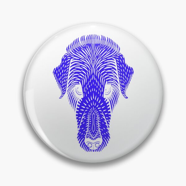 Item preview, Unique Artistic Dog's Head with a Long Nose: Edited Dog's Head (1920) By Julie De Graag Color Blue with a Stretched Face and an Extended Snout designed and sold by TeachUrb.