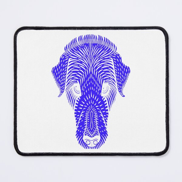 Item preview, Unique Artistic Dog's Head with a Long Nose: Edited Dog's Head (1920) By Julie De Graag Color Blue with a Stretched Face and an Extended Snout designed and sold by TeachUrb.