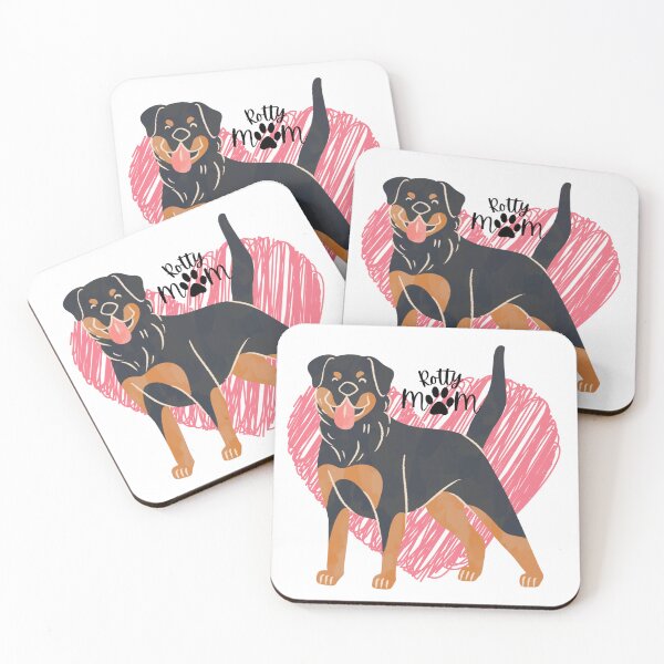 Item preview, Rotty Mom or Rottweiler Mom with pink heart designed and sold by DigitalCutFile.