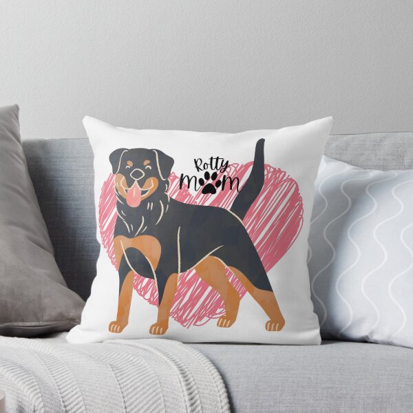 Item preview, Rotty Mom or Rottweiler Mom with pink heart designed and sold by DigitalCutFile.