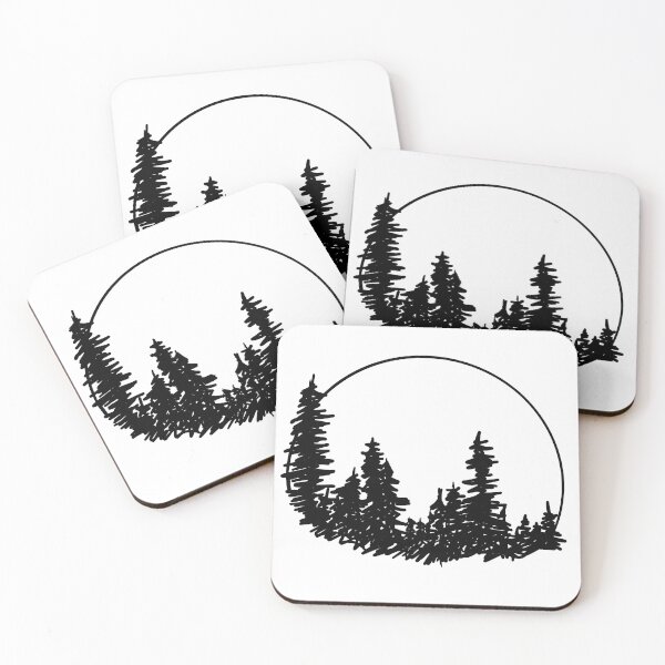 Item preview, Minimal Simple Trees (black) designed and sold by RampRatGear.